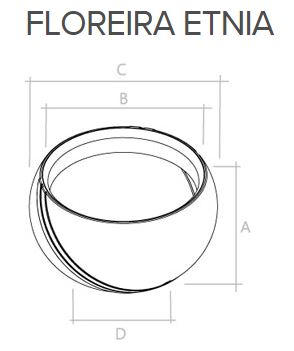 Floreira em Polietileno - Etnia