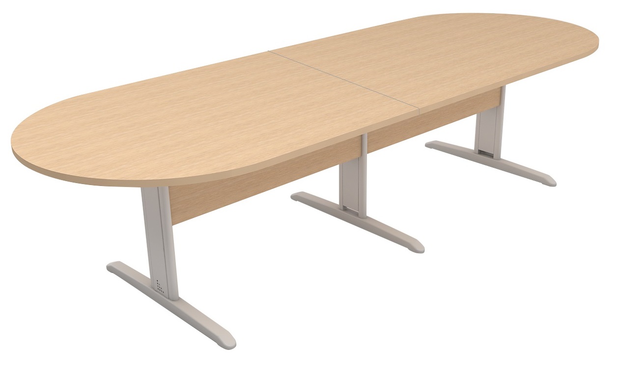 Mesa Reunião Escritório 12 Lugares | T. Oval 3000 X 1100 - Romanzza Plus 25 Mm